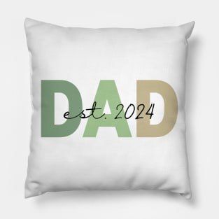 Promoted to dad. Daddy est 2024. Pillow