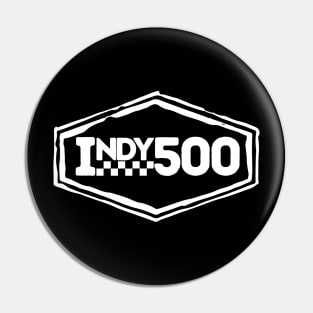 Indy 500 black and white graphic design Pin