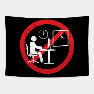 No Crunch Sign Tapestry