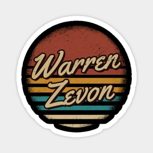 Warren Zevon Retro Style Magnet