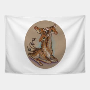 Giraffe Hydra - They mean You no Harm Tapestry