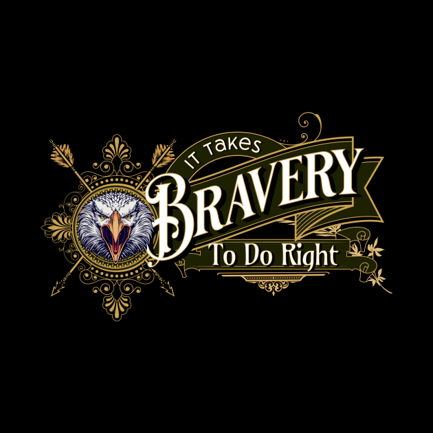 It Takes Bravery Quote Citation Inspiration Message Phrase by Cubebox