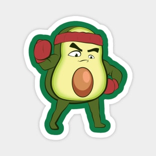 avocado boxing funny Magnet