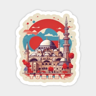 Vintage Travel Turkey Design Magnet