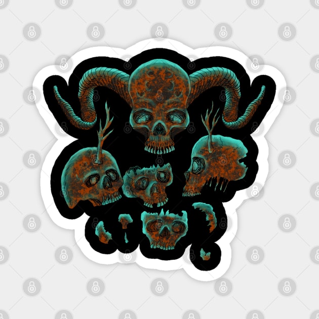 Skull T-Shirt Magnet by ArtDigitalWings