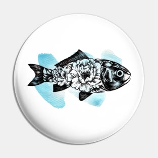 Floral Fish Pin