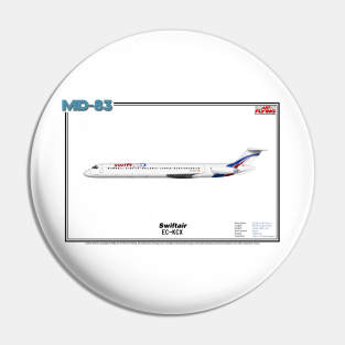 McDonnell Douglas MD-83 - Swiftair (Art Print) Pin