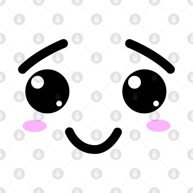 Cute Kawaii face smiling by All About Nerds