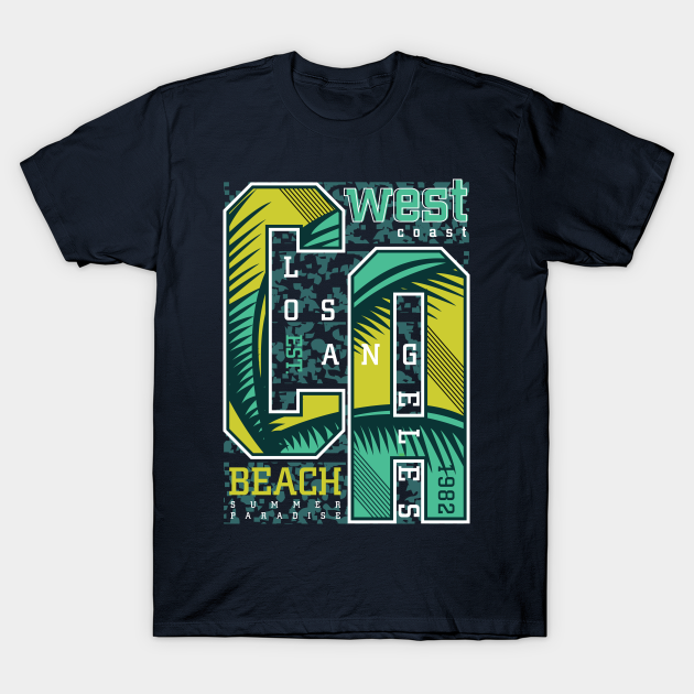 Discover Los Angeles - Los Angeles Beach - T-Shirt