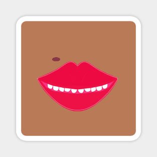 Caramel beauty spot smile mouth Magnet