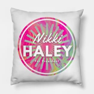 Nikki Haley for President 2024 (swirl) Pillow