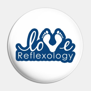 Love Reflexology (Blue outline) Pin