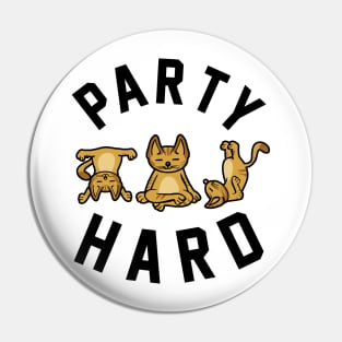 Party Hard Funny Yoga Pin