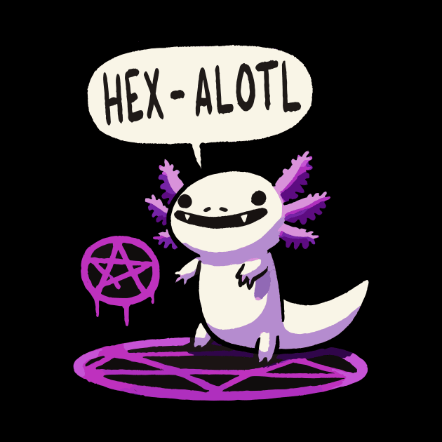 Hexaotl Pentagram Axolotl by DoodleDashDesigns