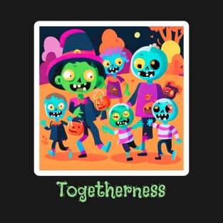 Zombies Go Trick-or-Treating for Togetherness T-Shirt