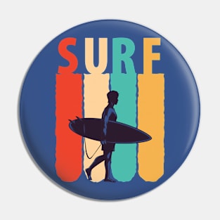 Surf - modern design Pin