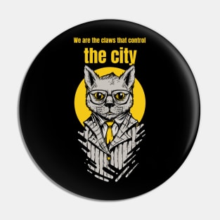 Mafia Cat Design Pin