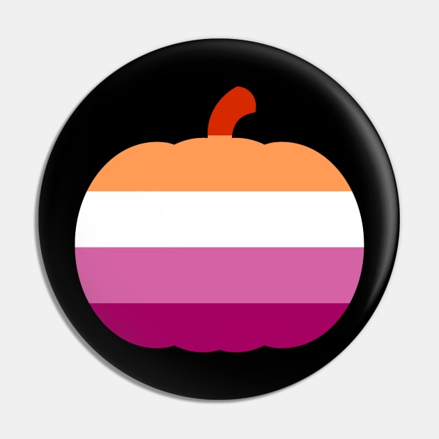 Halloween Pumpkin LGBT Flag Lesbian PRIDE Pin by aaallsmiles