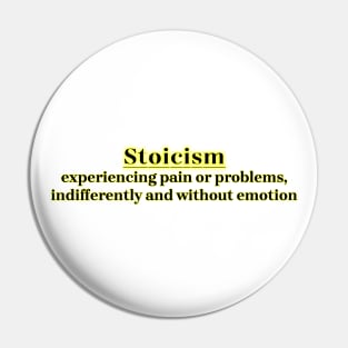 Definition of Stoicism Pin