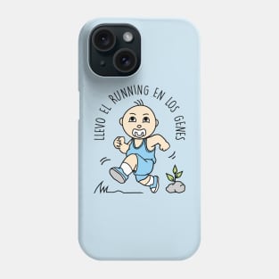 Llevo el running en los genes (versión niño). Phone Case