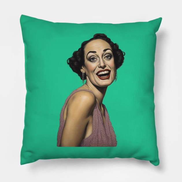 Joan Crawford painting. Pillow by CS77