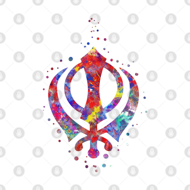 Khanda, Sikh symbol by RosaliArt