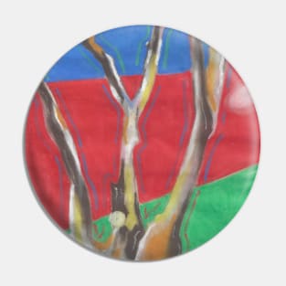 abstract art dry tree multicolor original ilustration Pin