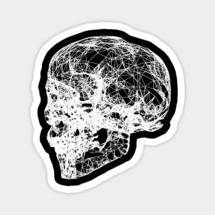 Skull Digital Wireframe Magnet