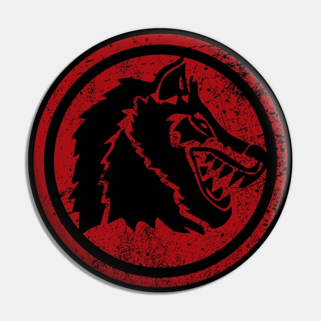 WolfBlood Logo (distressed) Pin by WolfBlood7