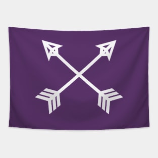 Ancient Purple Warrior Symbol Tapestry