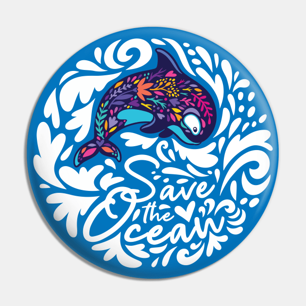 Save the Ocean Pin by PenguinHouse