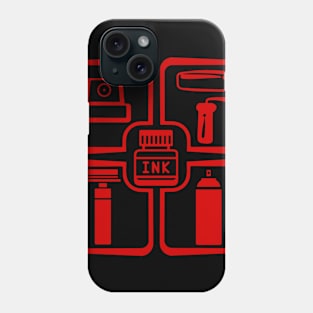 Graffiti elements - red Phone Case