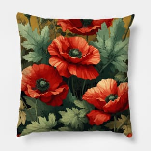 Poppy Flower Pillow