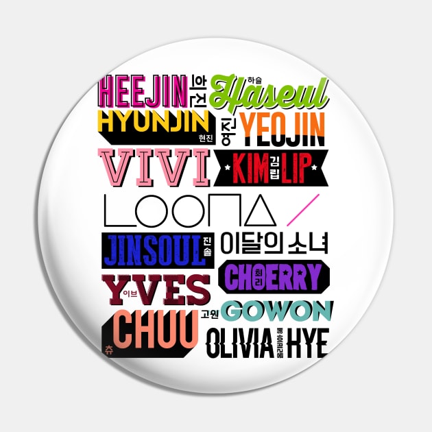 LOONA FONT COLLAGE Pin by skeletonvenus