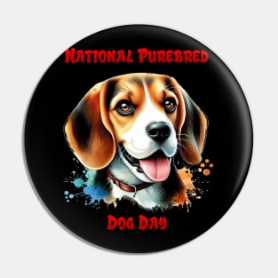 Beagle Celebration: National Purebred Dog Day Pin