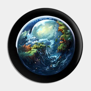 Fantasy Earth Globe Pin