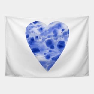 Blue -travertine (heart) Tapestry