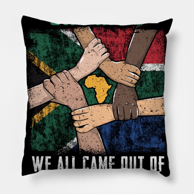 One Species One Race We All Came From Africa Pillow by EPDesignStudio