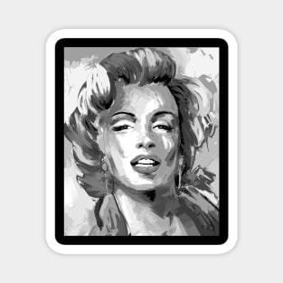 Marilyn Black and White 2 Magnet