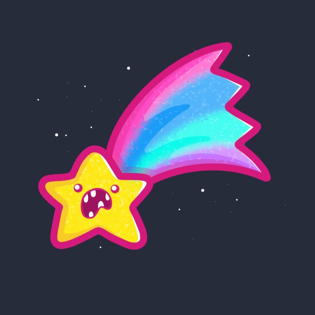 Super Cute Kawaii Ugly Shooting Star by perdita00