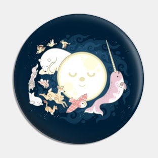 Winter's Night Moon Pin