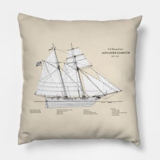 Alexander Hamilton United States Revenue Cutter - ABDpng Pillow