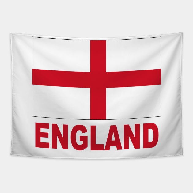 The Pride of England - English Flag Design Tapestry by Naves