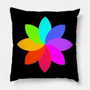 Rainbow-flower - flower - flora - graphic Pillow