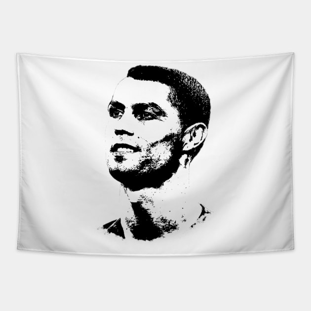 Cristiano Ronaldo Portrait Pop Art Tapestry by phatvo