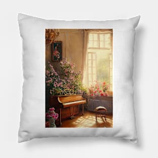 Watercolor piano Pillow