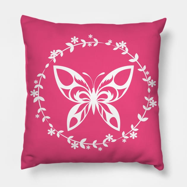 Pretty Butterfly Pillow by LunaMay