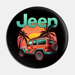 Jeep Sunset Adventure Pin