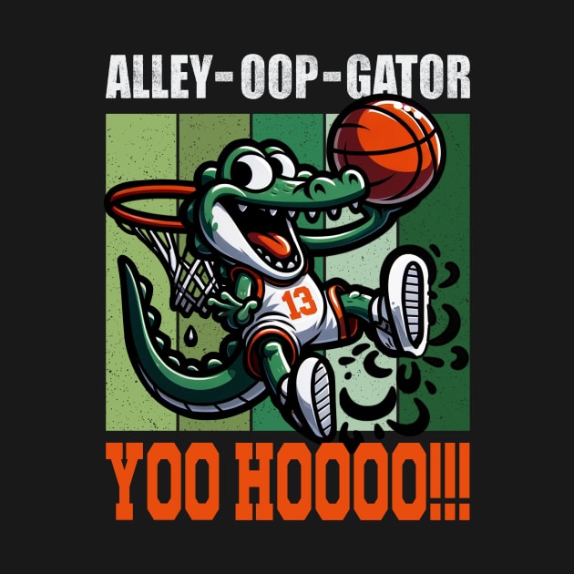 Alley-oop-gator! Yoo hoooo!!! - Cute alligator even can make an alley-oop! by MasutaroOracle