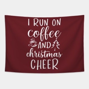 I Run On Coffee and Christmas Cheer Tapestry